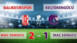 Balıkesirspor, Ankara Keçiörengücü’nü 2-1 mağlup etti